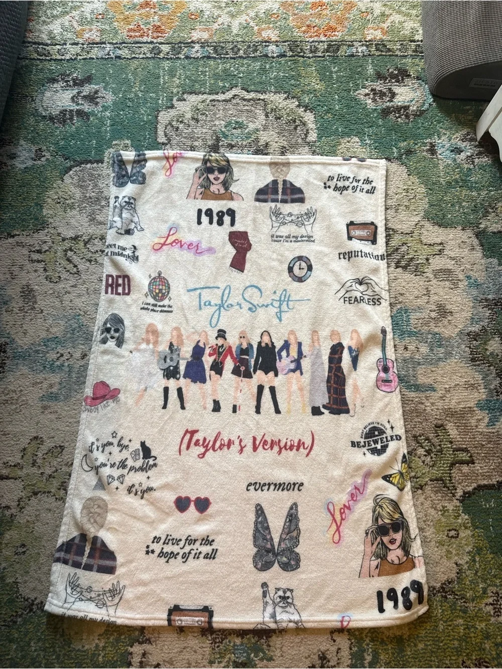 Taylor Swift Eras Tour Fuzzy Throw Blanket Taylor’s Version Swiftie Gift